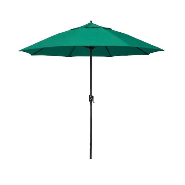 California Umbrella 7.5 ft. Bronze Aluminum Market Patio Umbrella with Fiberglass Ribs and Auto Tilt in Spectrum Aztec Sunbrella