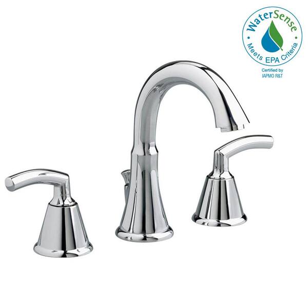 American Standard Tropic 8 in. Widespread 2-Handle Mid-Arc Bathroom Faucet in Chrome with Metal Speed Connect Pop-Up Drain