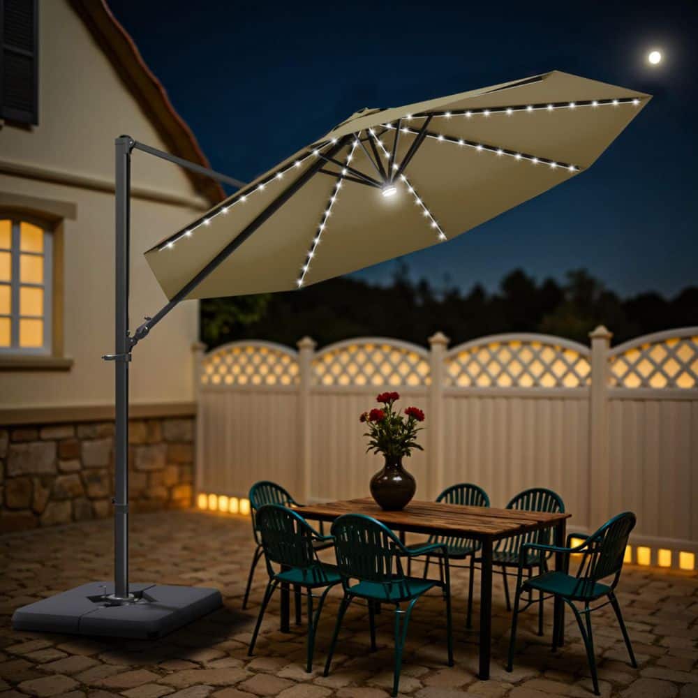 10ft x 10ft Market Cantilever Patio Umbrella - rated 3 stars from 1 reviews