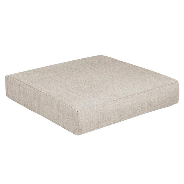 SORRA HOME Sunbrella Cast Silver Square Outdoor Seat Cushion