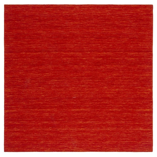 SAFAVIEH Kilim Red/Rust 6 ft. x 6 ft. Solid Color Square Area Rug