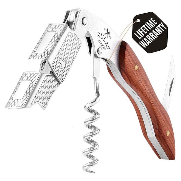 Zulay Kitchen Corkscrew Wine Opener - Rosewood