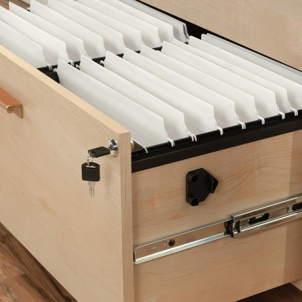 Natural Maple 2-Drawer Lockable Lateral File Cabinet