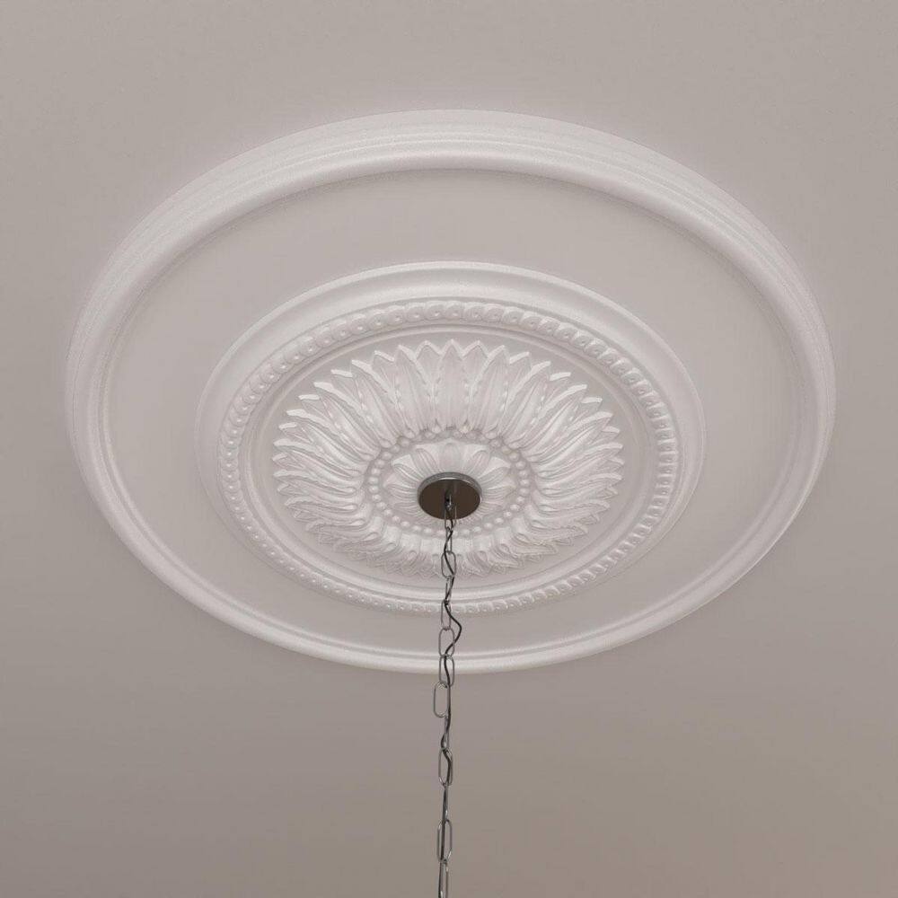 Large Primed White Floral Urethane Ceiling Medallion