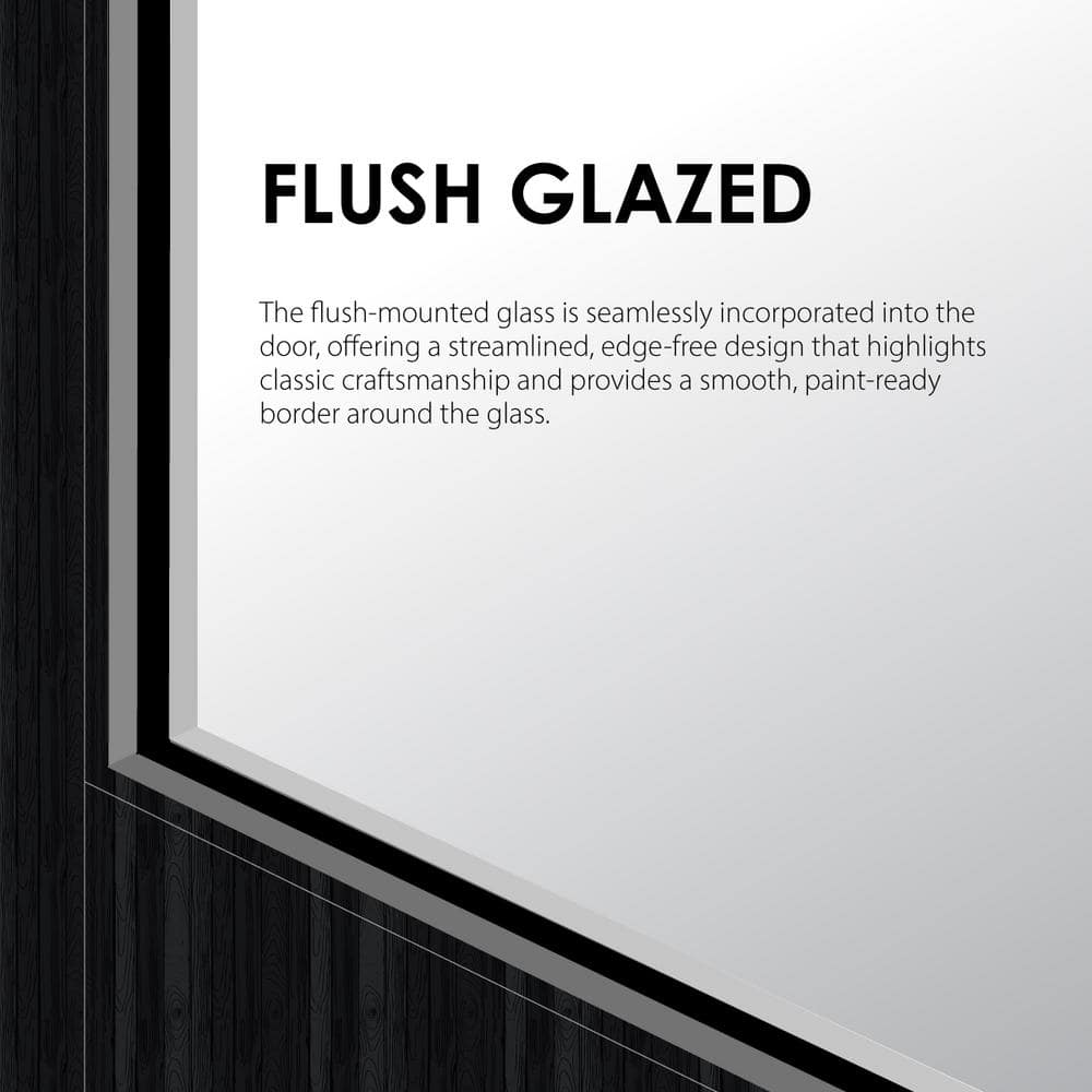 36 in. x 80 in. Right-Hand Inswing Craftsman Decorative Glass Fiberglass Prehung Door