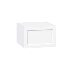 Laramie 24 in. W x 24 in. D x 15 in. H Assembled Wall Bridge Kitchen Cabinet in Painted Bright White with Lift Up Door