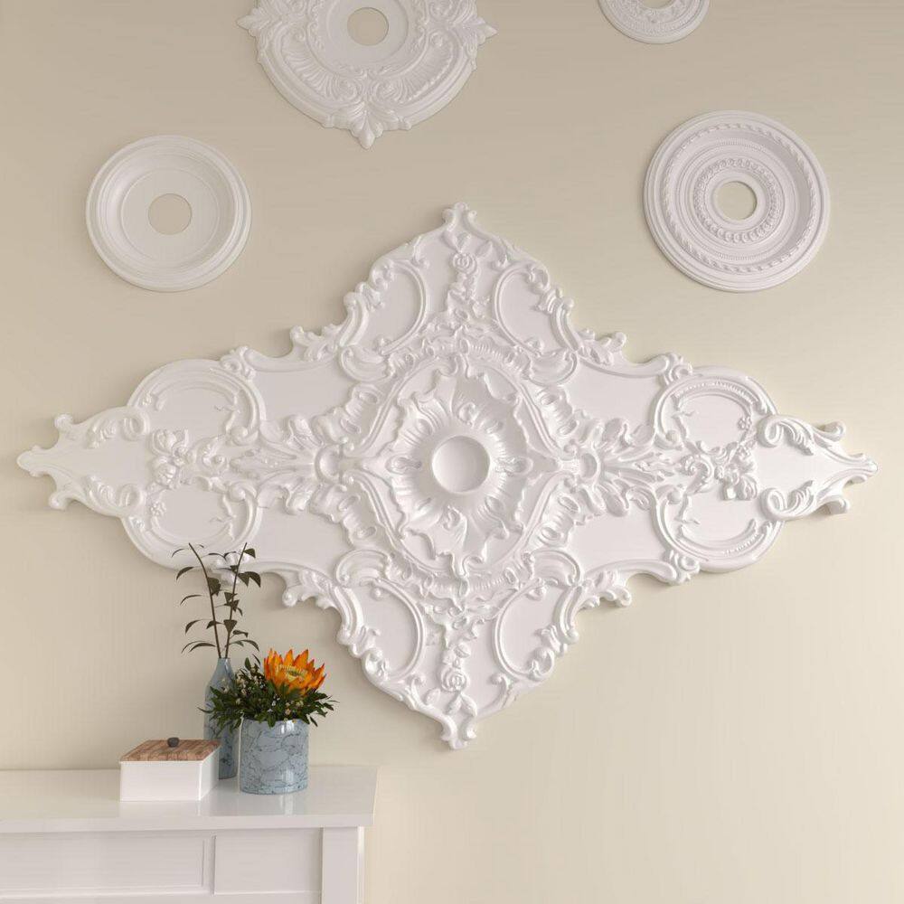 Primed Gray Urethane Melchor Diamond Ceiling Medallion