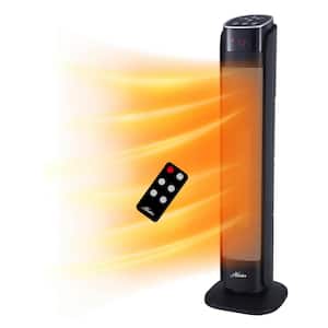 Deluxe Digital 30 in. 1,500-Watt Ceramic Electric Space Heater with Remote Control