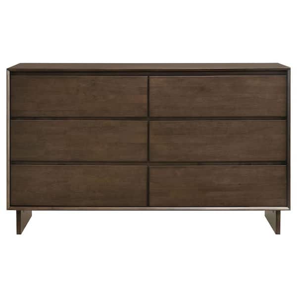 Coaster Glenwood Warm Brown 6-drawer 64 in. Dresser Cabinet 225013