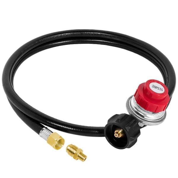 5 ft. Gas Propane Regulator and Hose Conversion Kits with Brass Adapter