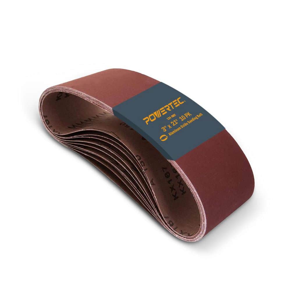 3 in. x 21 in. 120-Grit Aluminum Oxide Sanding Belt for Portable Belt Sander (10-Pack) price history on PriceWatchPro