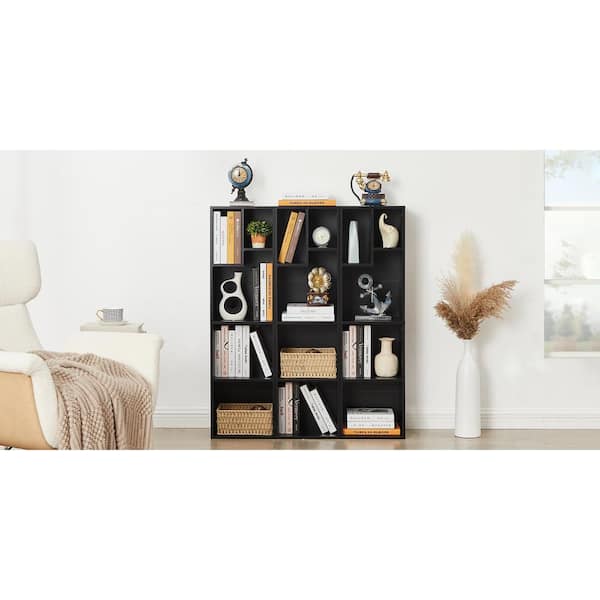Simple Home 5-Tier Adjustable Shelf Bookcase，Black