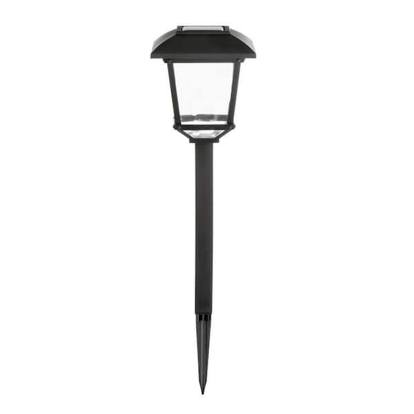 Terrace Park 10 Lumen Black LED Weather Resistant Outdoor Solar Path Light with Plastic Lens