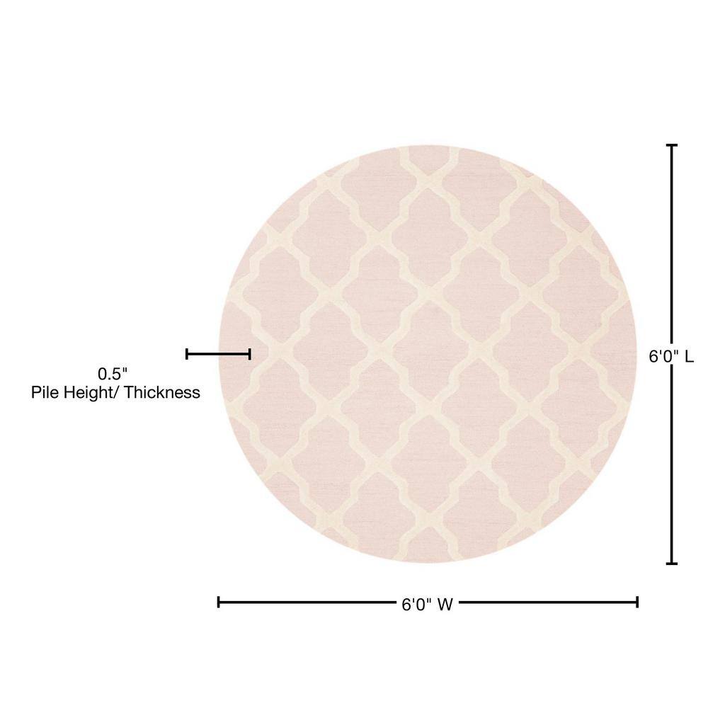 Ivory Elegance 6' Round Hand-Tufted Wool Area Rug