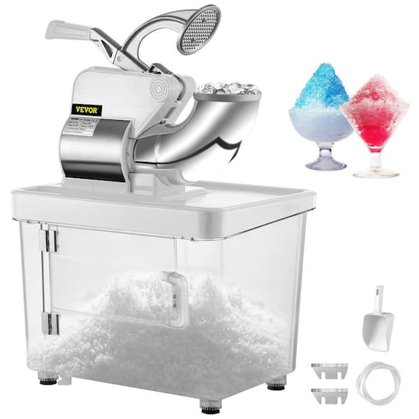 VEVOR Ice Shaver 110V Commercial Ice Crusher 440LBS/H ETL Approved 300W Electric Snow Cone Machine with Dual Blades Stainless Steel Shaved Ice Machine