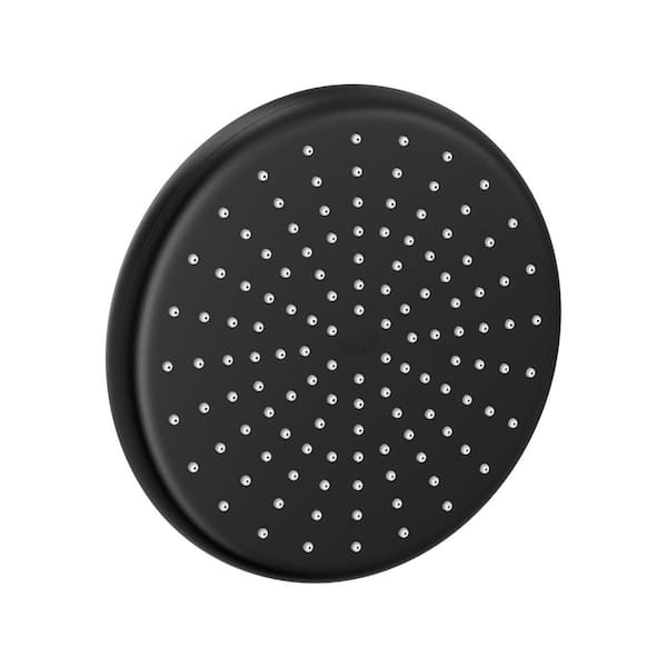 Tempesta 1-Spray Pattern 8.25 in. Single Wall Mount Fixed Shower Head in Matte Black