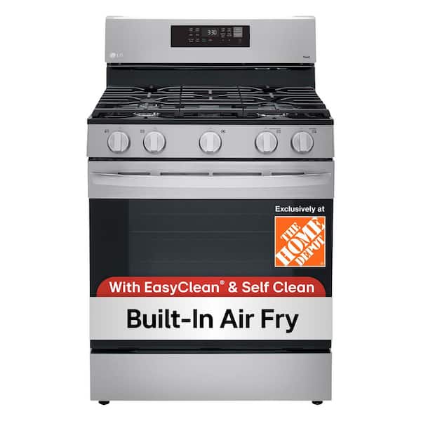 5.8 cu. ft. Smart Wi-Fi Enabled Fan Convection Gas Single Oven Range with AirFry and EasyClean in Stainless Steel