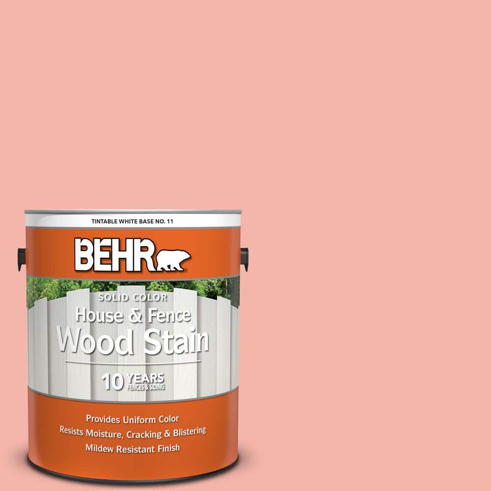 1 gal. #P180-3 Pink Mimosa Solid Color House and Fence Exterior Wood Stain