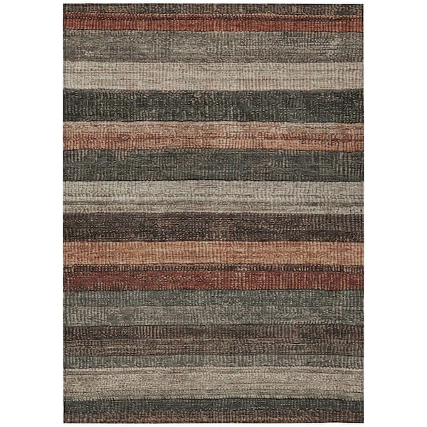 Chantille Machine Washable Indoor/Outdoor Abstract ACN1865 Paprika 5 ft. x 7 ft. 6 in. Accent Rug