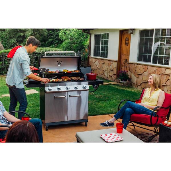 Nexgrill 5Burner Propane Gas Grill In Stainless Steel With Side Burner