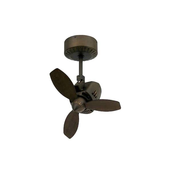 18" Damp Rated Oscillating Bronze Outdoor Indoor Patio Ceiling Fan Industrial 