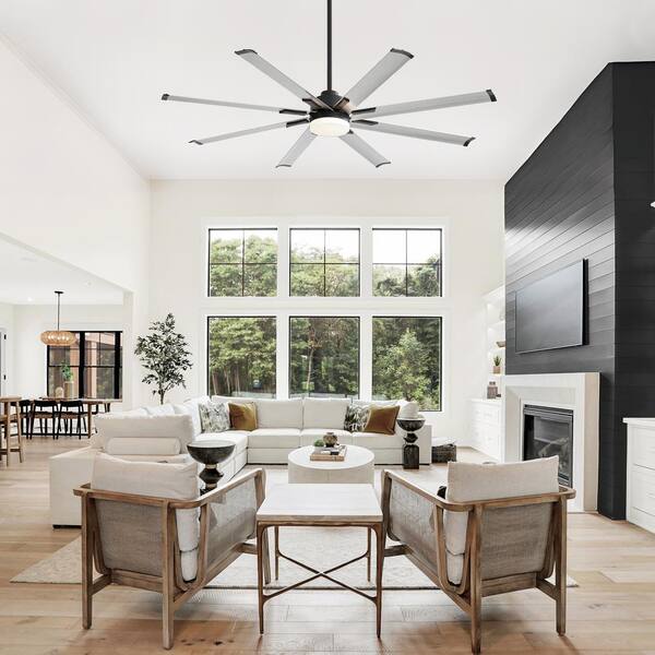 Flashwind Windmill 6 ft. Indoor Black Ceiling Fan with Light