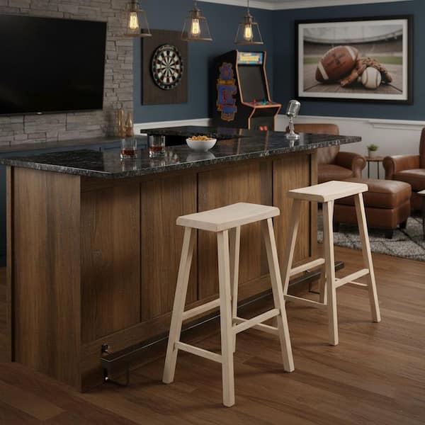 International Concepts 30 in. Unfinished Wood Bar Stool
