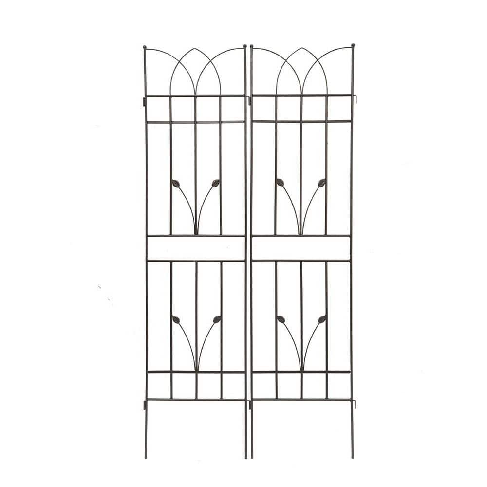 71 in. Outdoor Garden Metal Rustproof Plant Climbing Trellis Brown, 2 Pieces price history on PriceWatchPro