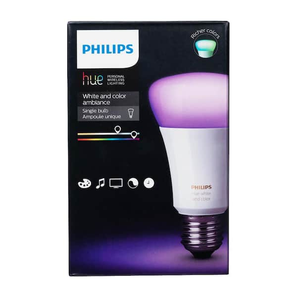 PHILIPS Hue 3.0 White and color ambiance Single Blub E26 Smart Lighting LED Plus 