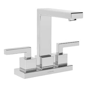 Duro 4 in. Centerset 2-Handle Bathroom Faucet with Drain Assembly in Polished Chrome