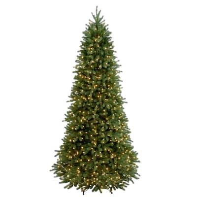 National Tree Company 9 ft. North Valley Spruce Hinged Artificial ...