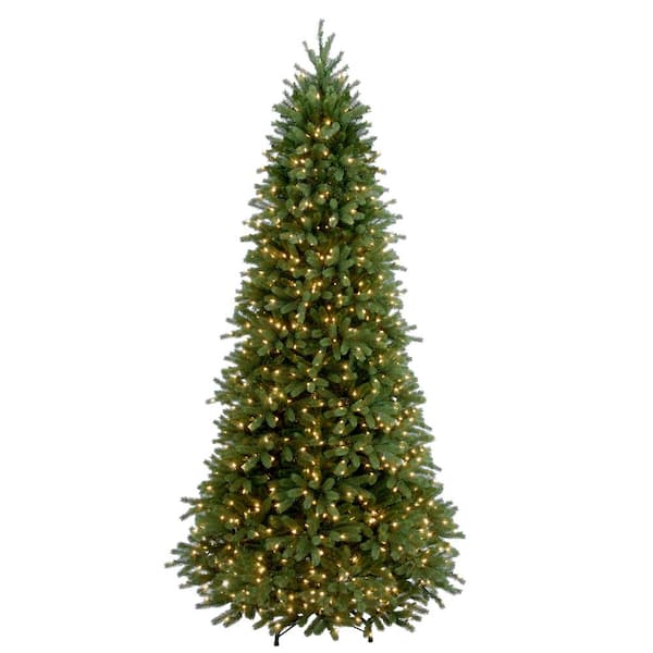 National Tree Company 9 ft. Feel Real Jersey Frasier Fir Slim Hinged Artificial Christmas Tree with Clear Lights