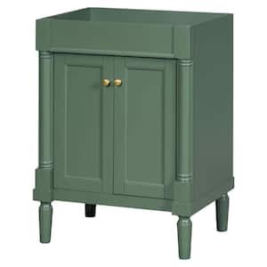 23.5 in. W x 17.87 in. D x 33 in. H Bath Vanity Cabinet without Top in Green