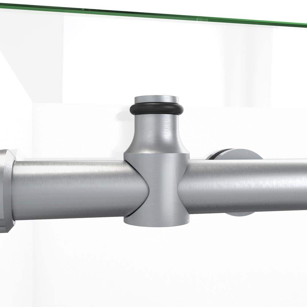 Clear Glass Frameless Sliding Shower Enclosure with Stainless Steel Hardware