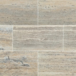 Travertine 12 in. x 24 in. Silver Honed Filled Travertine Floor and Wall Tile (8 sq. ft./Case)