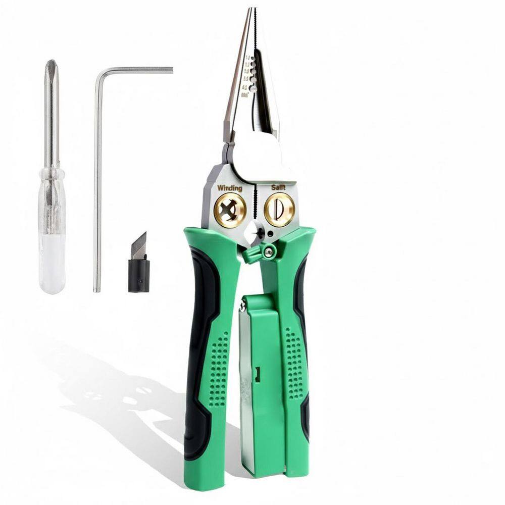 8-in-1 Wire Crimper Stripper with Voltage Detector Dual Alarms Multi-Purpose Electrician Tool 12-250V Tester price history on PriceWatchPro