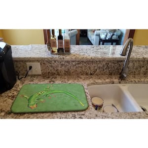 14 in. x 21 in. Multicolor Gecko Dish Drying Mat