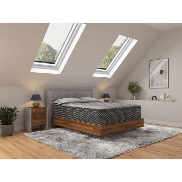 Full Medium 13 in. Quilted Hybrid King Mattress, Firm