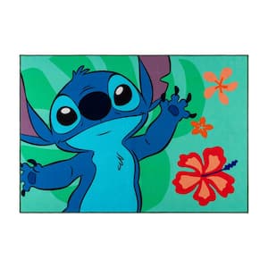 Stitch Waving Multi-Colored 4 ft. x 6 ft. Indoor Polyester Area Rug