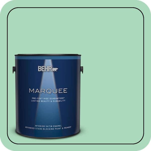 BEHR MARQUEE 1 gal. #P410-3 Shanghai Jade Satin Enamel Interior Paint & Primer
