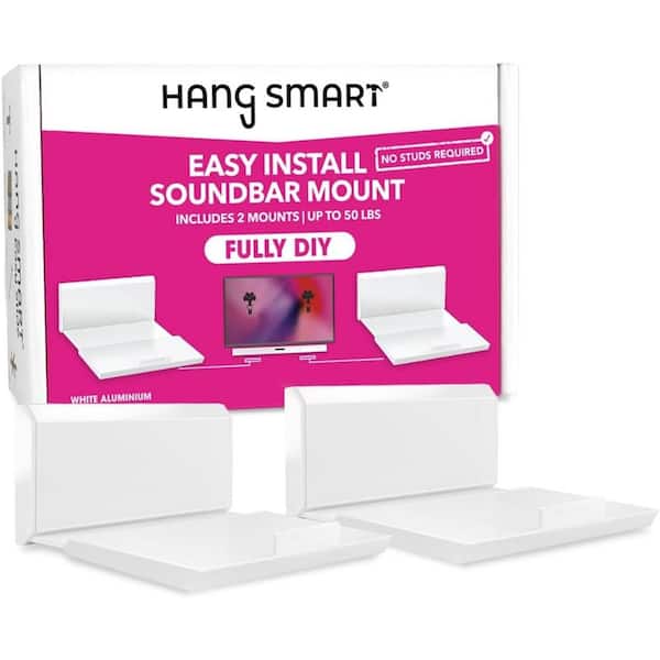 No Stud DIY Soundbar Mount (White)