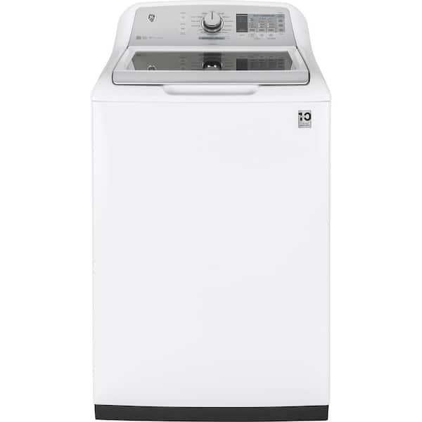 GE 5.0 cu. ft. Smart High-Efficiency White Top Load Washing Machine with SmartDispense, ENERGY STAR