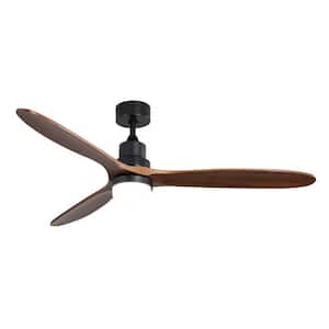60 in. Integrated LED Indoor/Outdoor Black Ceiling Fan with Light Kit and Remote Control