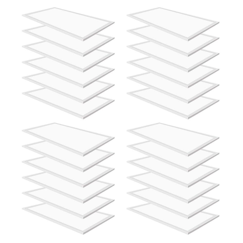 2 x 4 ft. 7800-Lumen Integrated LED Panel Light 5000K Daylight 0-10-Volt Dimmable LED Drop Ceiling Light 2 x 4 (24-Pack) price history on PriceWatchPro