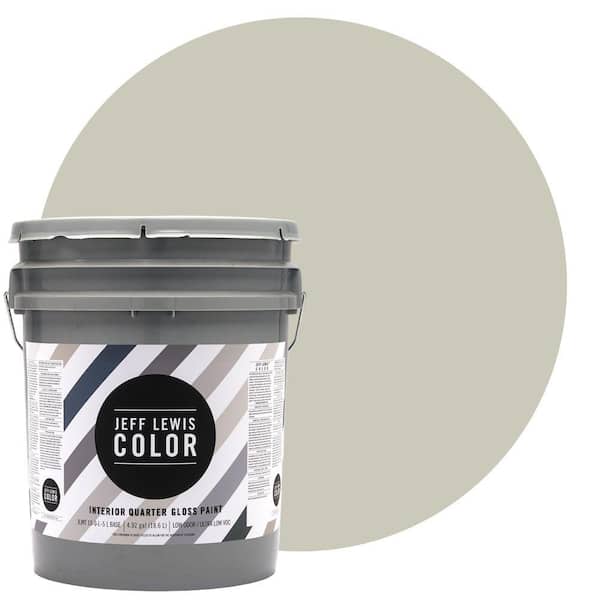 Jeff Lewis Color 5-gal. #JLC211 Canvas Quarter-Gloss Ultra-Low VOC Interior Paint