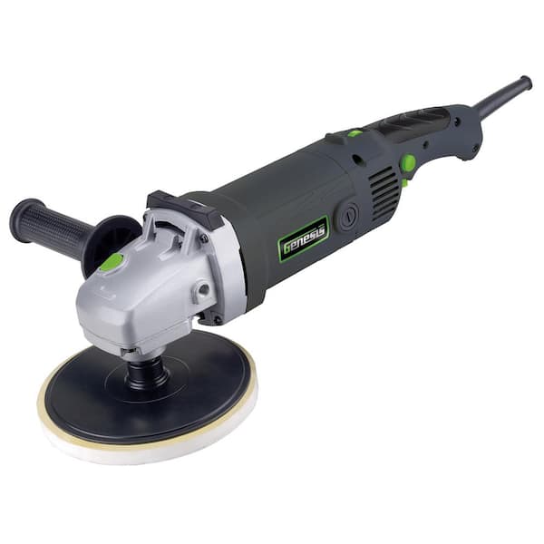 11 Amp 7 in. Variable Speed Sander/Polisher with Sanding Disc and Dual-Position Assist Handle and 3 Pads