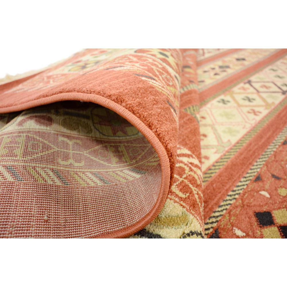 Rust Red Rectangular Synthetic 9' x 12' Area Rug