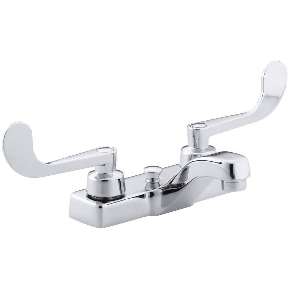 KOHLER Triton 4 in. 2Handle LowArc Bathroom Sink Faucet with PopUp