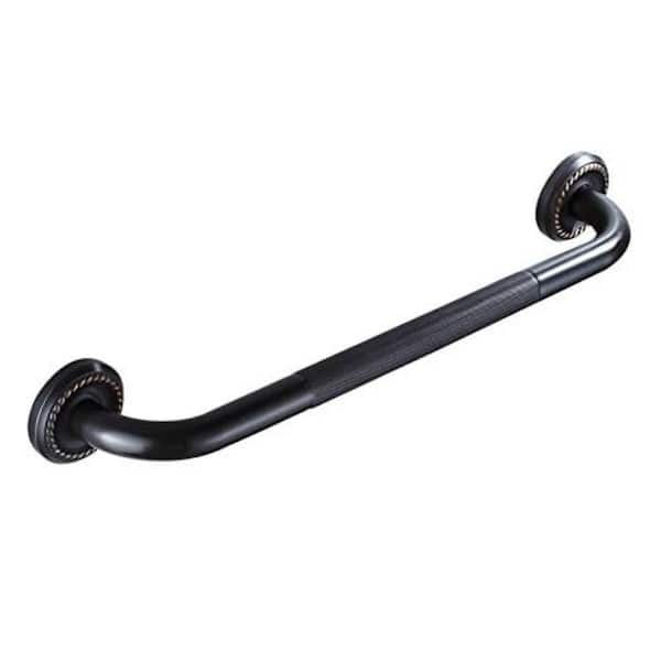 12in. Anti-Slip Handrail Grab Bar for Shower, Ideal for Elderly, Pregnant,and Children, Sturdy, Oil Rubbed Bronze, in Mh
