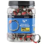 3/4 in. Stainless Steel PEX-B Barb Pro Pinch Clamp Pro Pack (100-Pack)